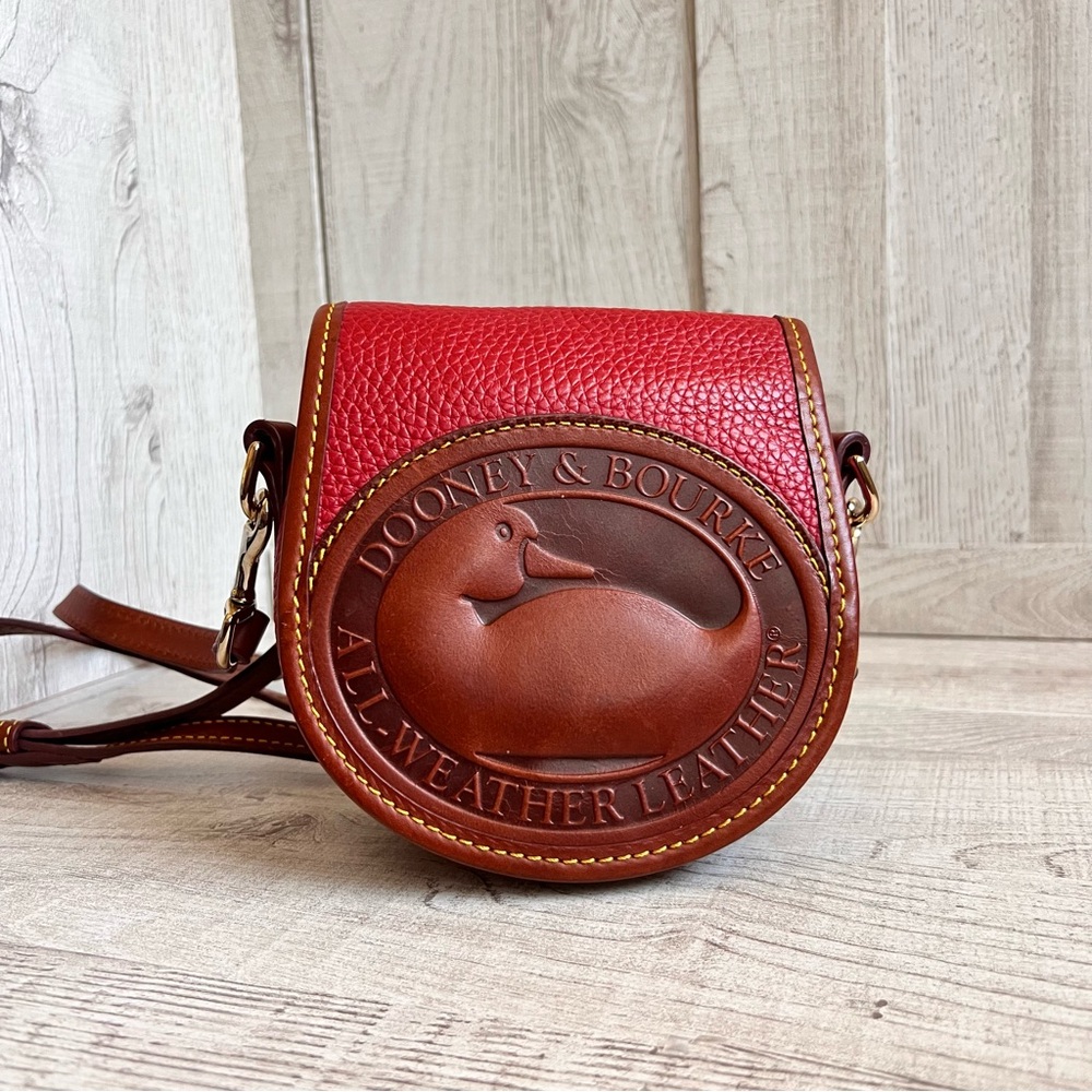 Dooney & Bourke Red Leather Duck bag Crossbody